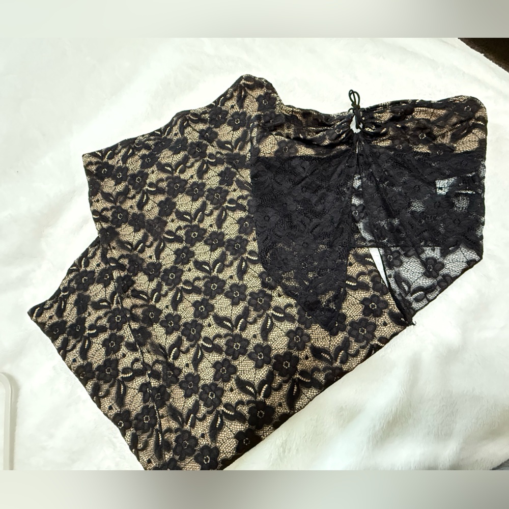 SHEIN Black Chemise Intimates Sleepwear